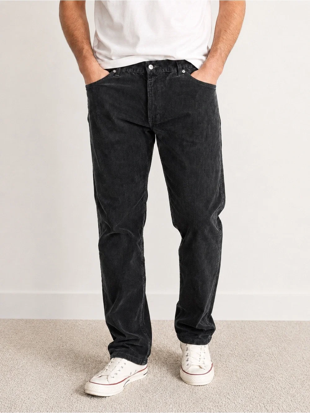 Levi’s 511 Men’s Black Corduroy Slim Fit Pants WaterLess construction